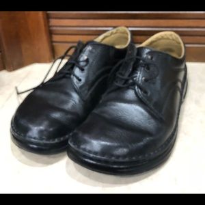 Birkenstock Black Leather Shoes Size 43 in Men